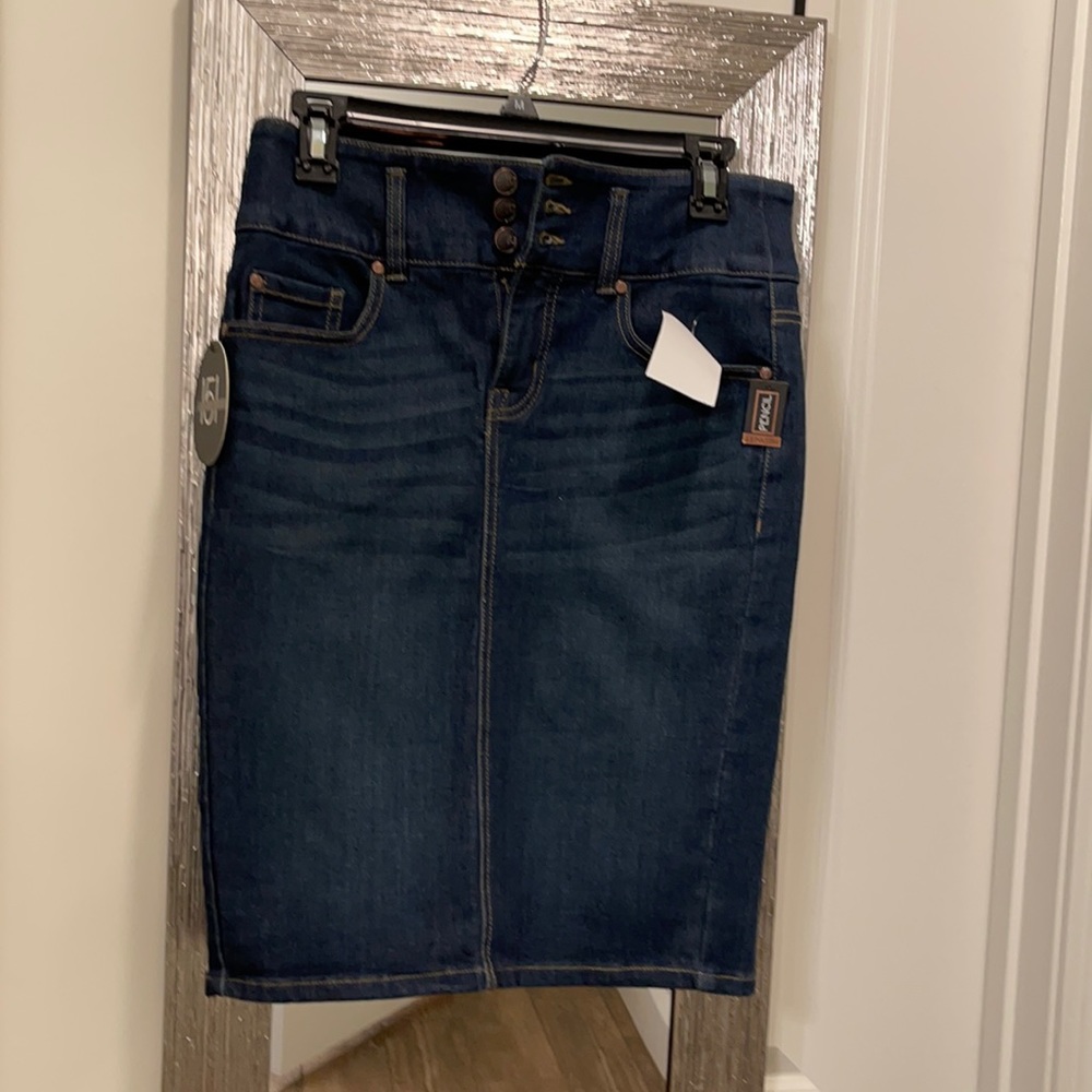 Dark Jean Skirt